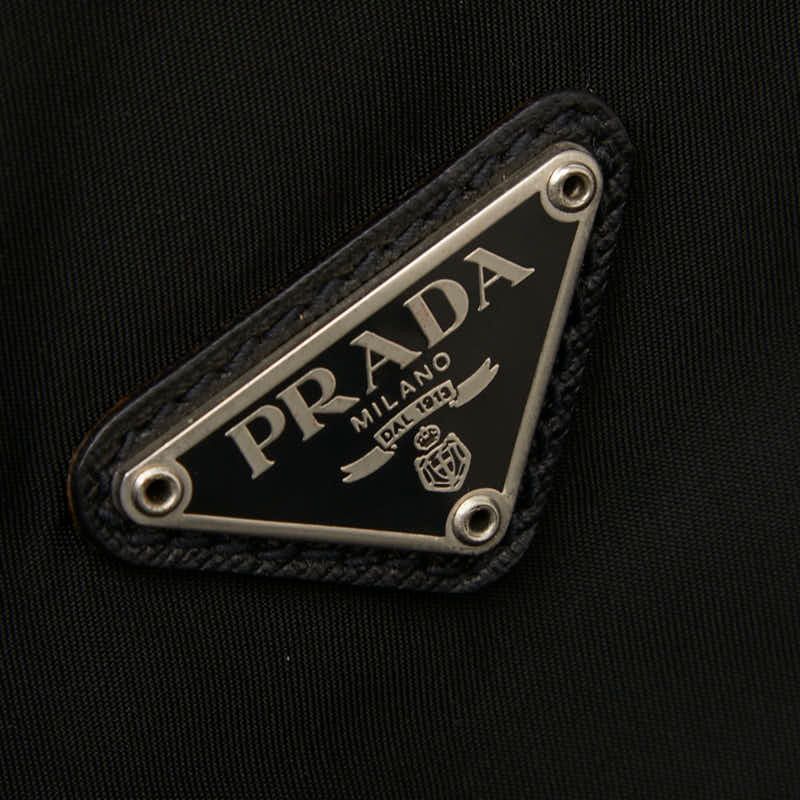 Prada Triangle Logo Plate Garment Case Garment Cover Black Nylon Women's Prada