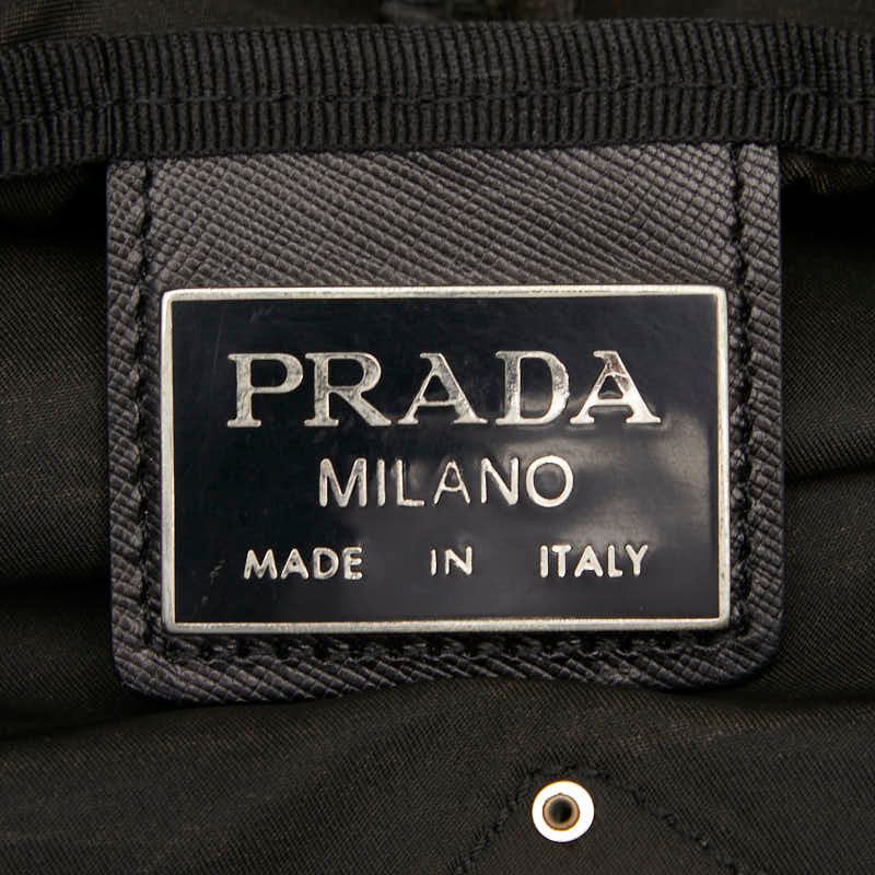 Prada Triangle Logo Plate Garment Case Garment Cover Black Nylon Women's Prada