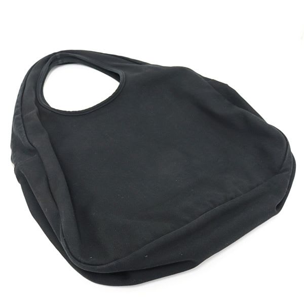 Prada Canvas Hobo Bag Shoulder Black 2 Vy005 Embossed Logo