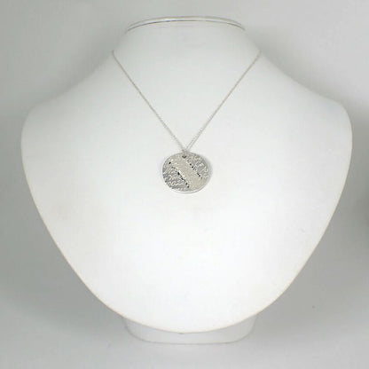 Tiffany & Co 925 Notes Round Pendant Necklace j109-9