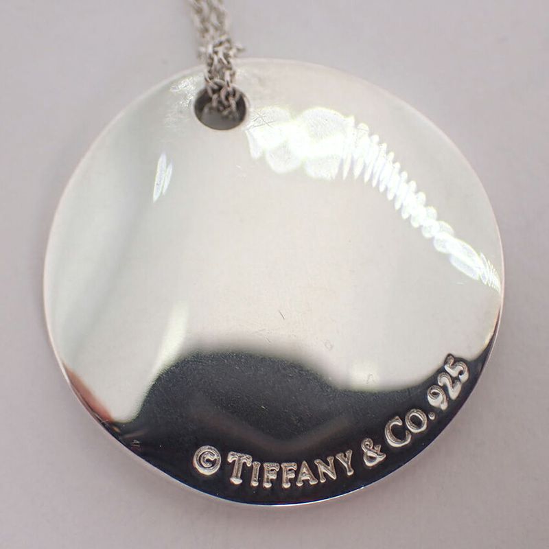 Tiffany & Co 925 Notes Round Pendant Necklace j109-9
