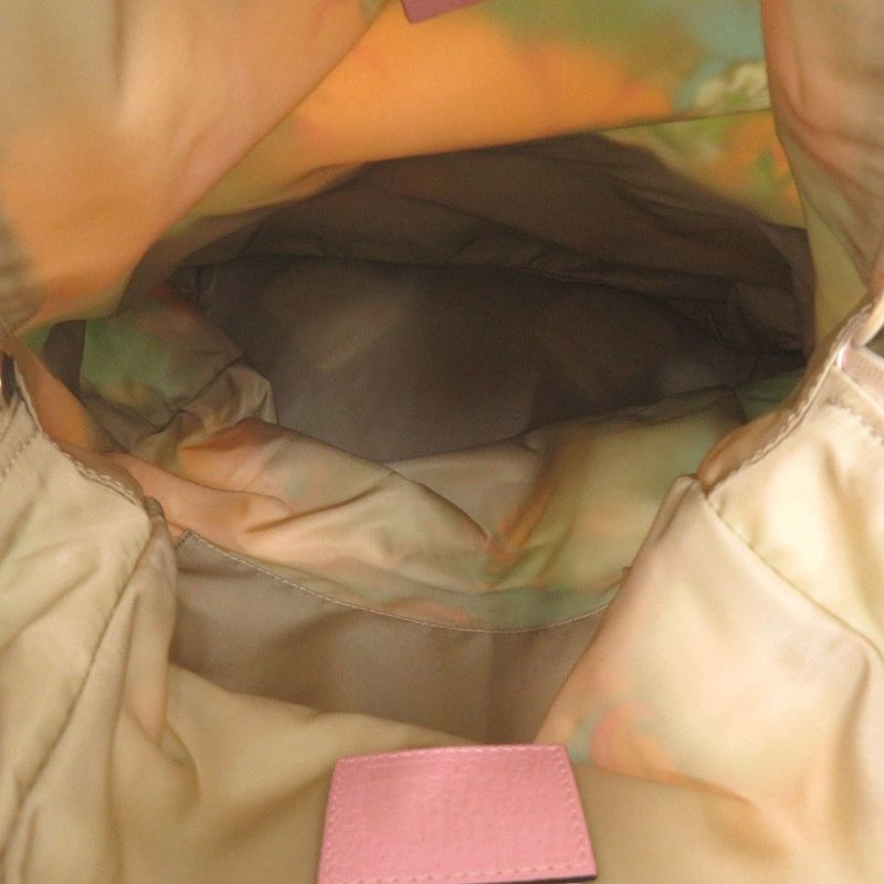 Gucci North Face Collaboration 650288 Nylon Leather Pink Backpack Daypack 1548