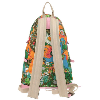 Gucci North Face Collaboration 650288 Nylon Leather Pink Backpack Daypack 1548