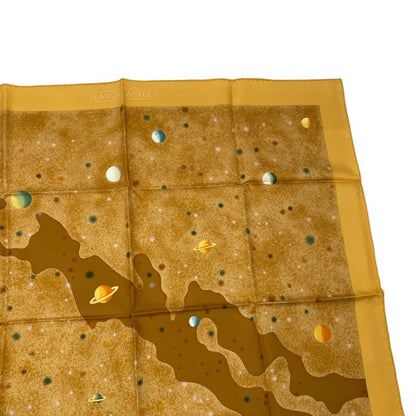 Hermes Scarf Silk Carre 90 Lavoie Lactee Milky Way Yellow
