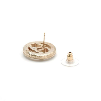 Chanel Earrings Earring Gold Coco Mark Pearl