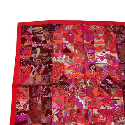 Hermes Scarf Carre 90 Silk Tout En Quilt Red