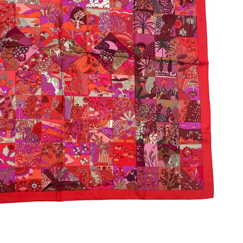 Hermes Scarf Carre 90 Silk Tout En Quilt Red