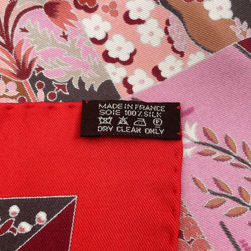 Hermes Scarf Carre 90 Silk Tout En Quilt Red