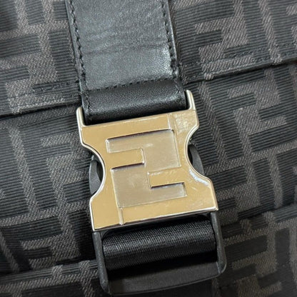 Fendiness Small Backpack Zucca Body Bag Fabric 7vz067 Black Men's Fendi Used
