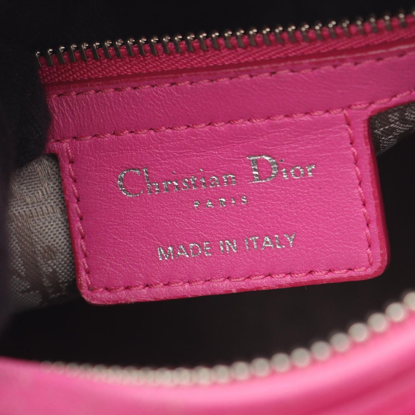 Dior Handbag Lady Dior Cannage Pink Leather Lady Dior Cannage 2way Tote Ladies