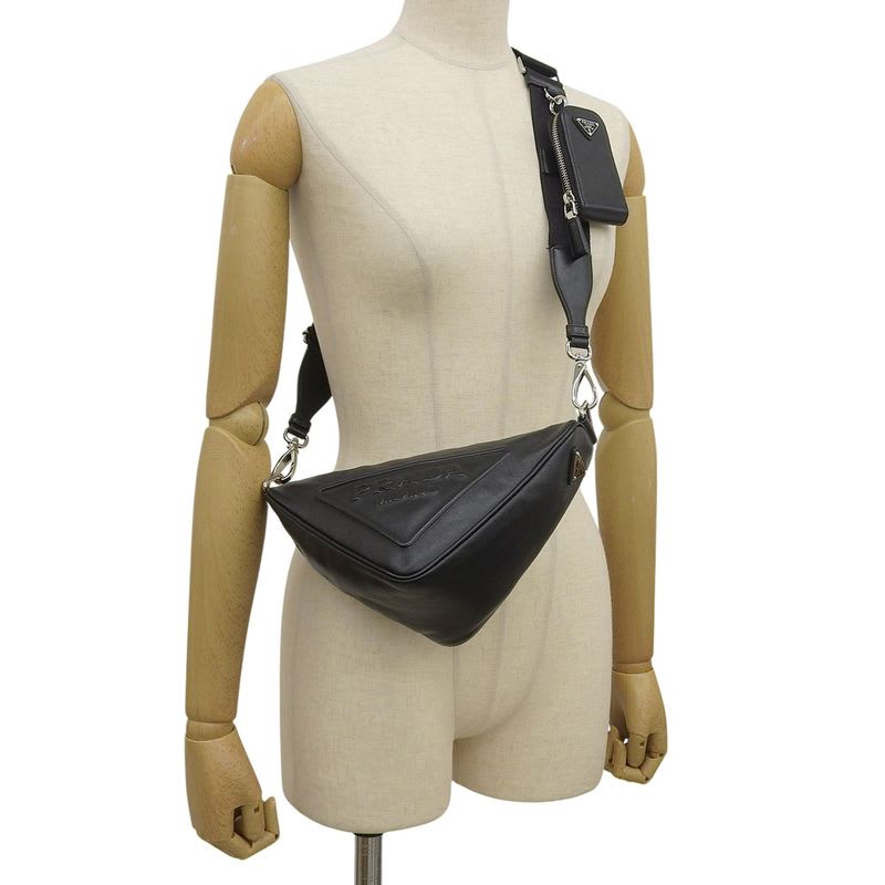 Prada Triangle Shoulder Mini Black Bag