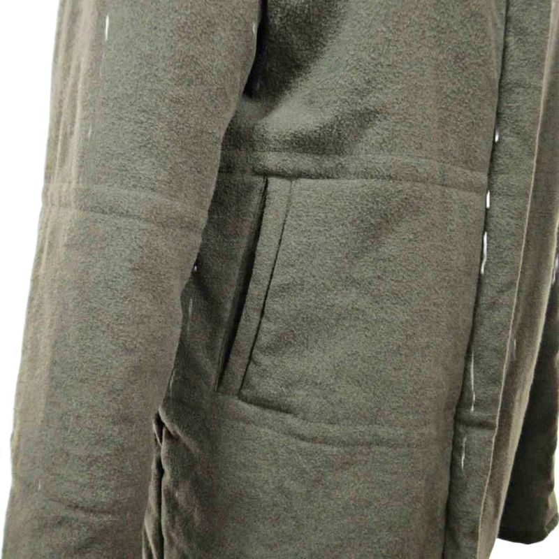 Chanel 99A P13881 Mohair Wool Hooded Down Coat Jacket 38 Khaki Green 1203 - MNK3