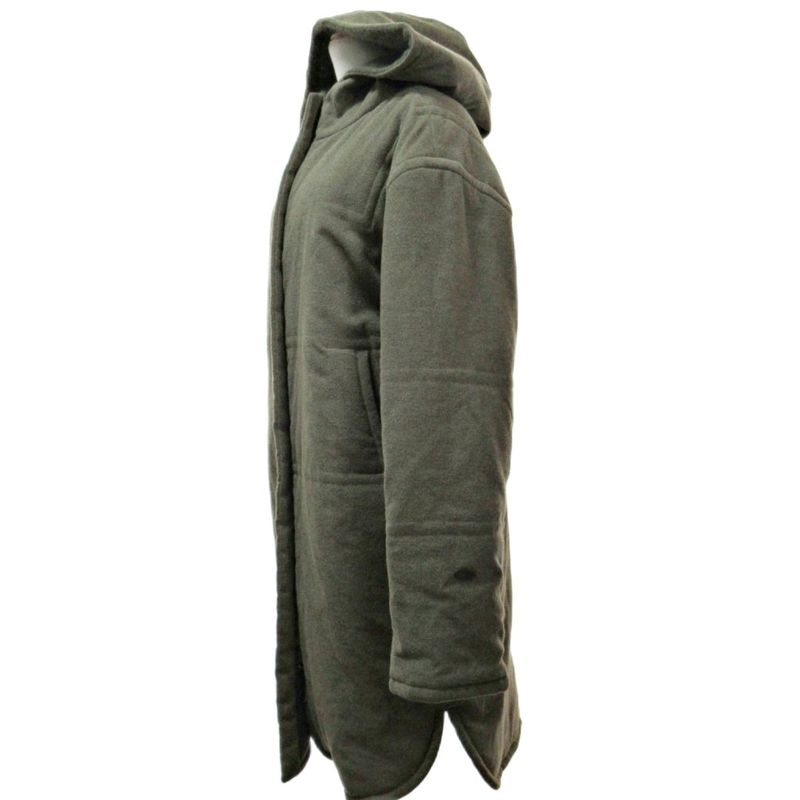 Chanel 99A P13881 Mohair Wool Hooded Down Coat Jacket 38 Khaki Green 1203 - MNK3