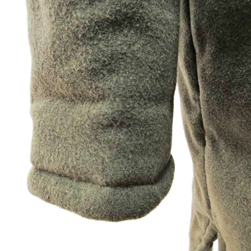 Chanel 99A P13881 Mohair Wool Hooded Down Coat Jacket 38 Khaki Green 1203 - MNK3