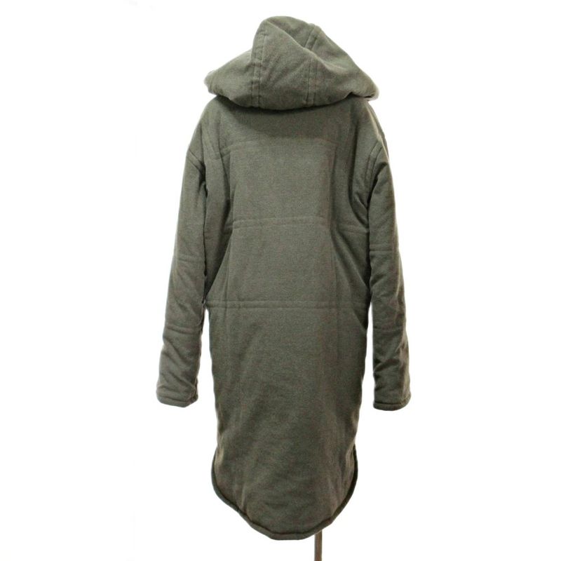 Chanel 99A P13881 Mohair Wool Hooded Down Coat Jacket 38 Khaki Green 1203 - MNK3