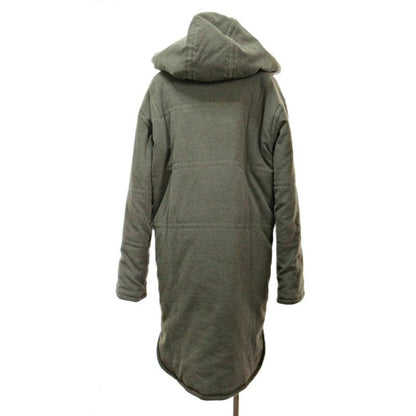 Chanel 99A P13881 Mohair Wool Hooded Down Coat Jacket 38 Khaki Green 1203 - MNK3