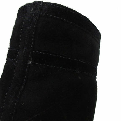 Chanel Matelasse Mouton Long Boots Coco Mark G26557 Leather 35 Black Black