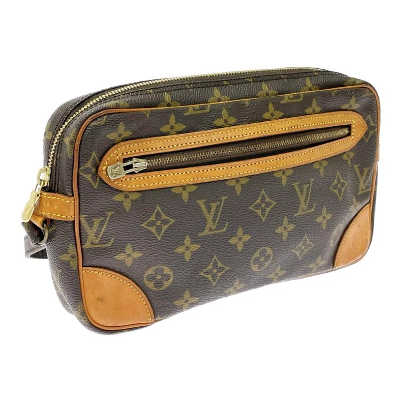 Louis Vuitton M51825 Monogram PVC Marly Dragonne GM Second Bag Brown 530153