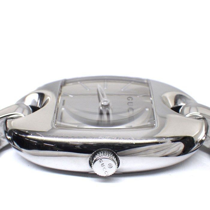 Gucci Watch Marina 121.5 Mirror Surface Dial Oval Link Bracelet