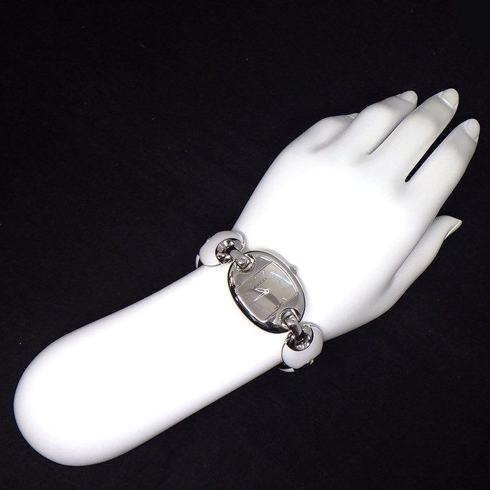 Gucci Watch Marina 121.5 Mirror Surface Dial Oval Link Bracelet