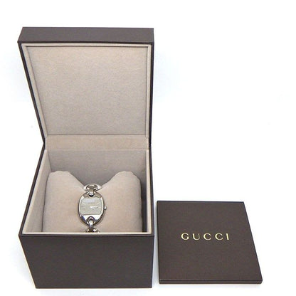 Gucci Watch Marina 121.5 Mirror Surface Dial Oval Link Bracelet