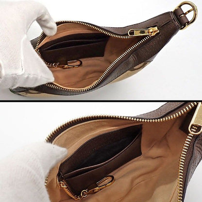 Gucci Shoulder Bag Ophidia Mini Camel Ebony Jumbo GG Canvas