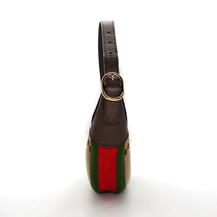Gucci Shoulder Bag Ophidia Mini Camel Ebony Jumbo GG Canvas