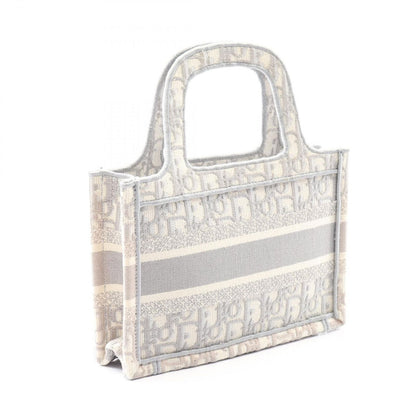 Dior Handbag Book Tote Mini Gray Canvas Book Tote Mini Ladies B