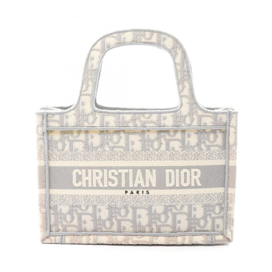 Dior Handbag Book Tote Mini Gray Canvas Book Tote Mini Ladies B