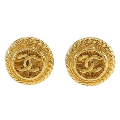 Chanel Coco Mark Vintage Gold Plated 93p Ladies 23.8g Earring