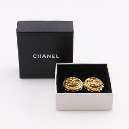 Chanel Coco Mark Vintage Gold Plated 93p Ladies 23.8g Earring