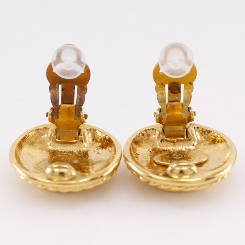 Chanel Coco Mark Vintage Gold Plated 93p Ladies 23.8g Earring