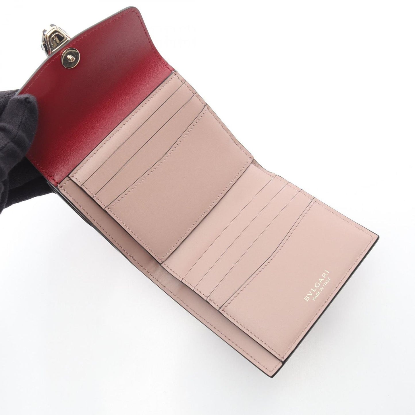 Bvlgari Trifold Wallet Serpenti Forever Red Leather Serpenti Forever W