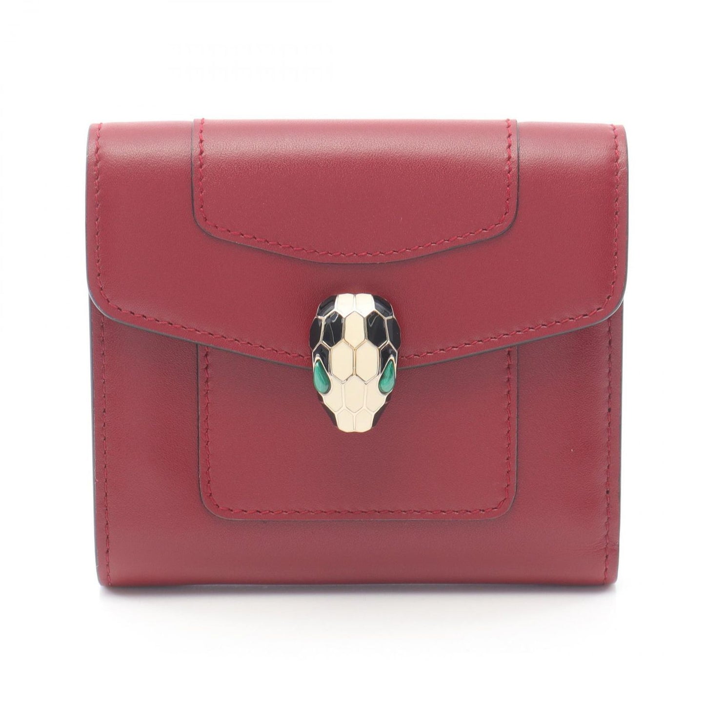 Bvlgari Trifold Wallet Serpenti Forever Red Leather Serpenti Forever W