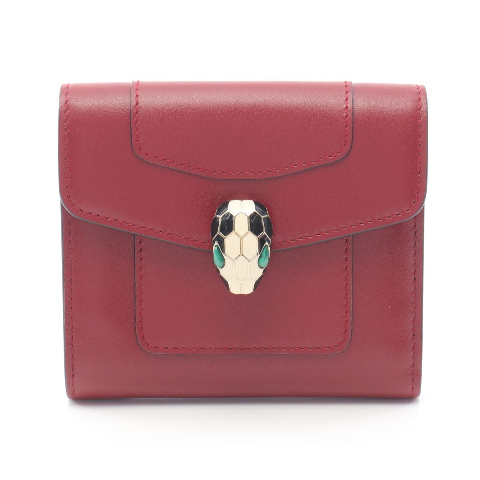 Bvlgari Trifold Wallet Serpenti Forever Red Leather Serpenti Forever W