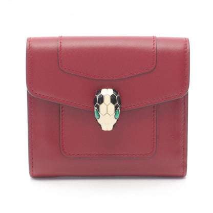 Bvlgari Trifold Wallet Serpenti Forever Red Leather Serpenti Forever W