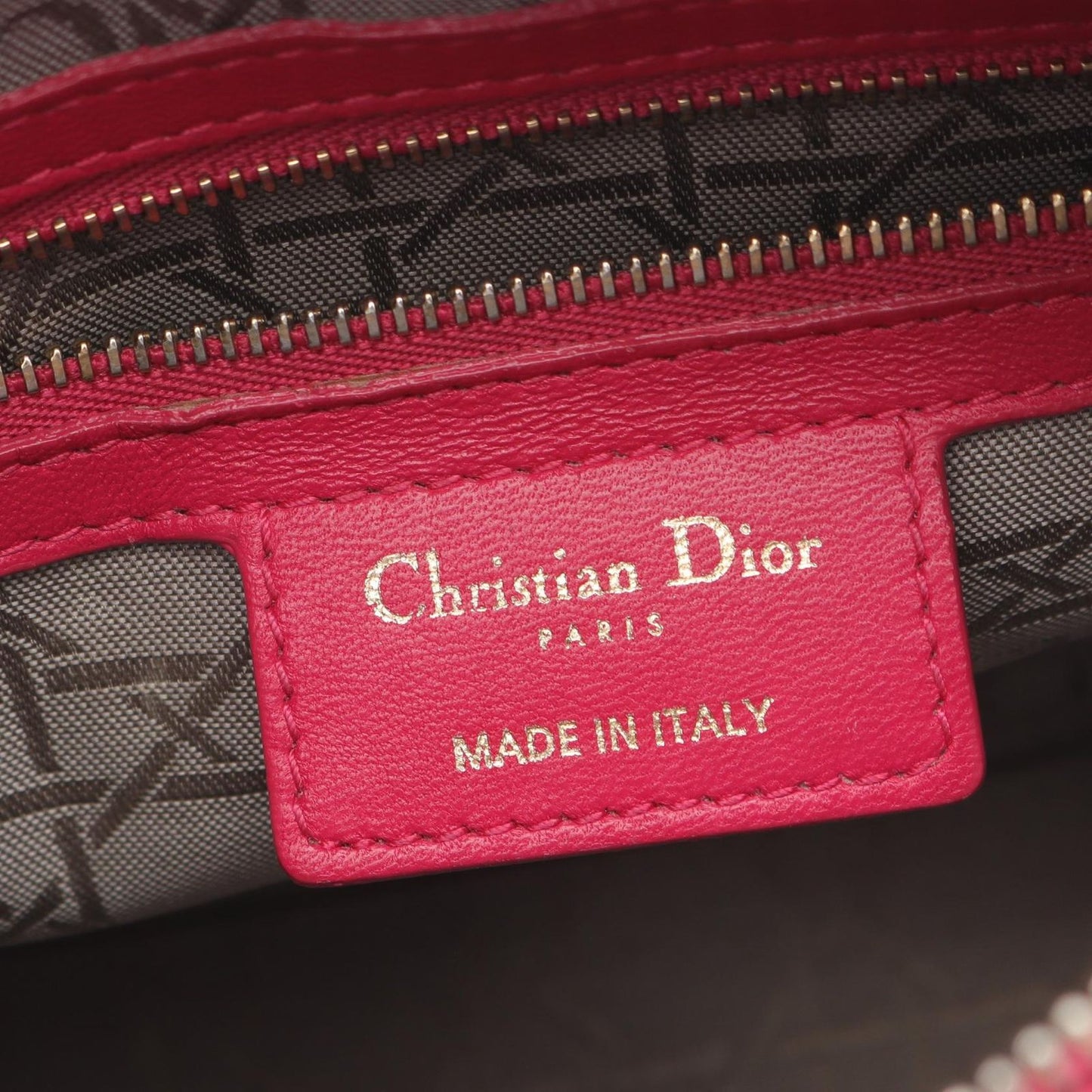 Dior Handbag Lady Dior Cannage Magenta Leather Lady Dior Cannage 2way Tote