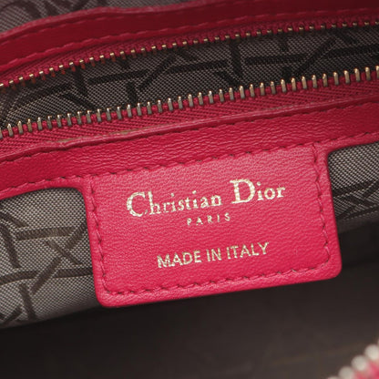 Dior Handbag Lady Dior Cannage Magenta Leather Lady Dior Cannage 2way Tote