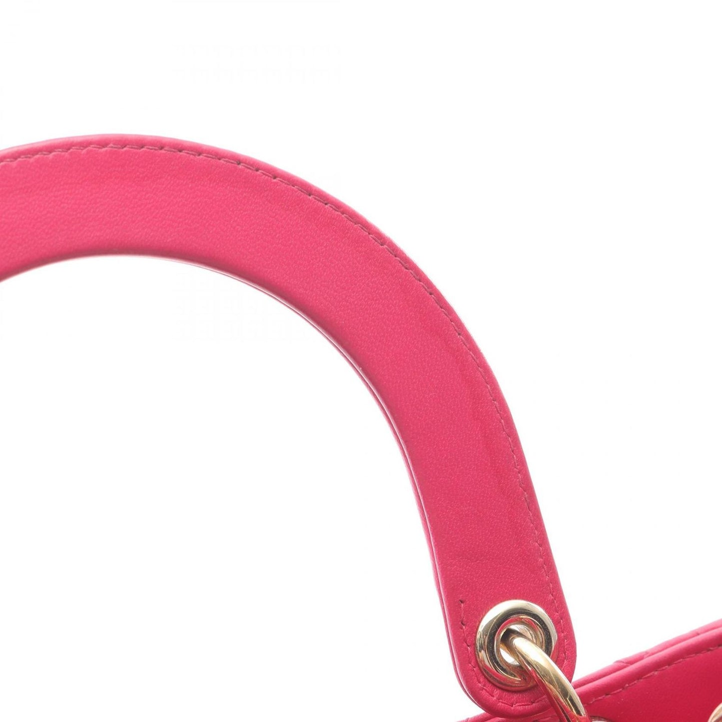 Dior Handbag Lady Dior Cannage Magenta Leather Lady Dior Cannage 2way Tote