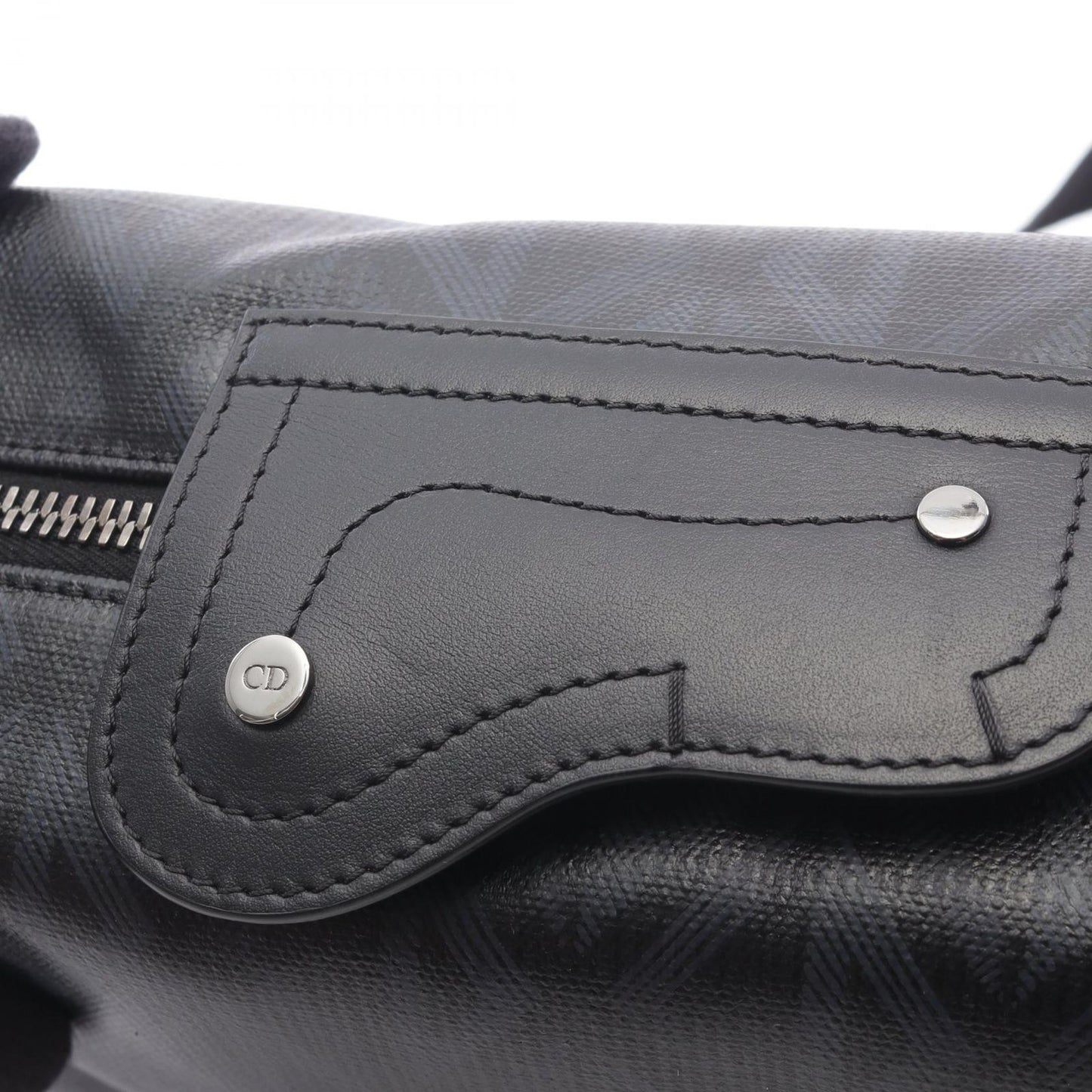 Dior Shoulder Bag CD Diamond Rango 22 1adpo249cdp Black PVC Coated Canvas