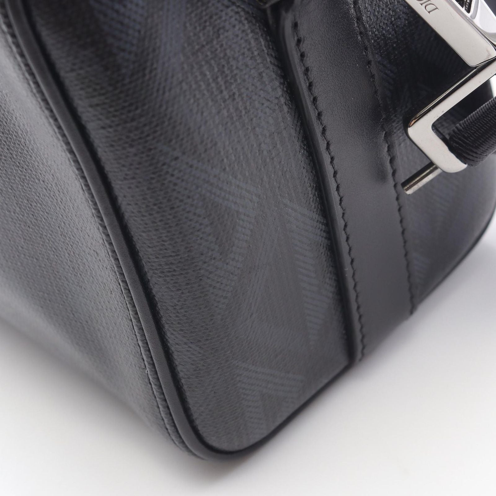 Dior Shoulder Bag CD Diamond Rango 22 1adpo249cdp Black PVC Coated Canvas