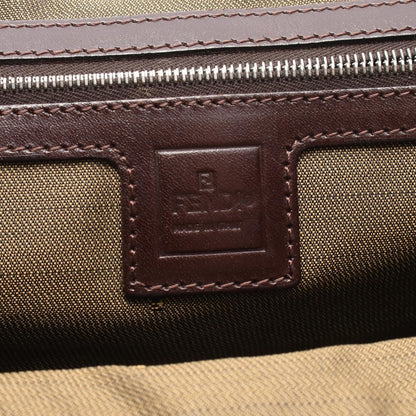 Fendi Tote Bag Zucca Black/khaki Canvas Leather Zucca Handbag Ladies B