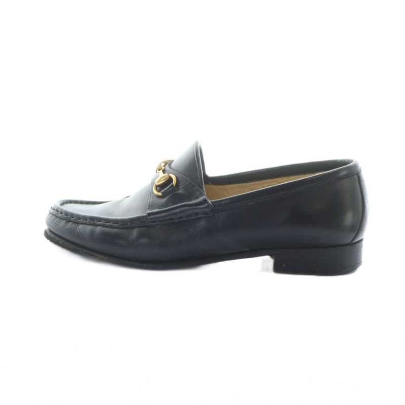 Gucci Loafer Moccasin Leather Horsebit Gold Hardware Logo 35 22cm (8.66in)