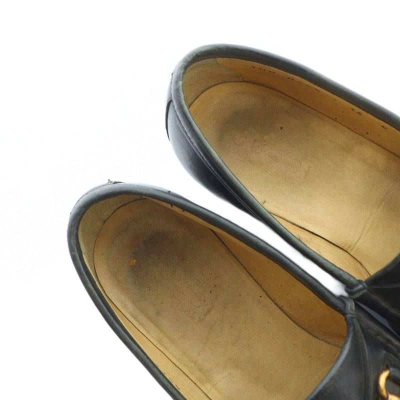 Gucci Loafer Moccasin Leather Horsebit Gold Hardware Logo 35 22cm (8.66in)
