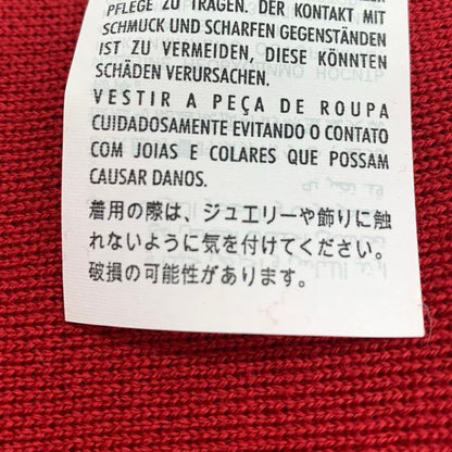 Gucci Cardigan Knit Jacket GG Jacquard Wool Red