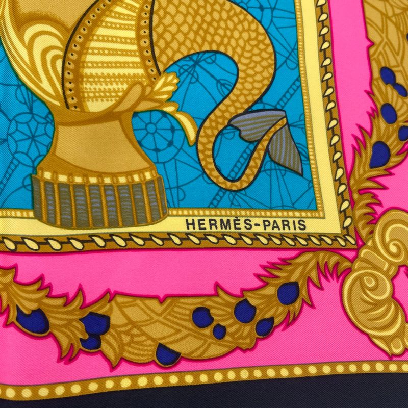 Hermes Scarf Silk Carre 90 LES BISS ONE Devenise The Sailor Of Venice Multicolor