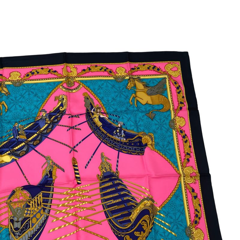 Hermes Scarf Silk Carre 90 LES BISS ONE Devenise The Sailor Of Venice Multicolor