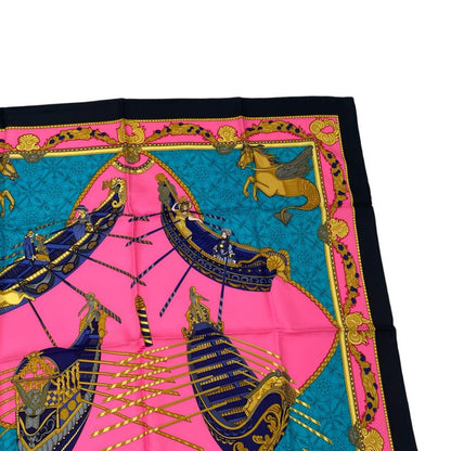 Hermes Scarf Silk Carre 90 LES BISS ONE Devenise The Sailor Of Venice Multicolor