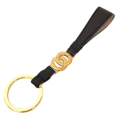 Bvlgari Doppiotondo Key Ring Key Holder 25435 Brown Gold Hardware Unused Aq12343