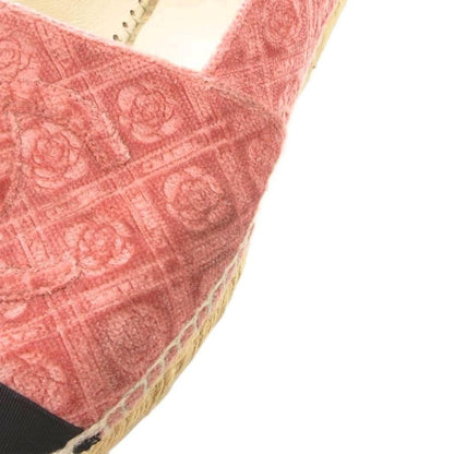 Chanel Coco Marc Espadrilles Slip-on Shoes Pile Floral Pink JS - GY18